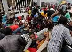 people at the food distribution event in Kastina