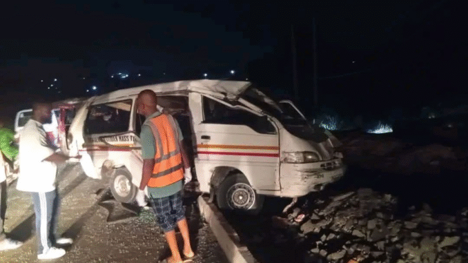 bus involved in a road accident