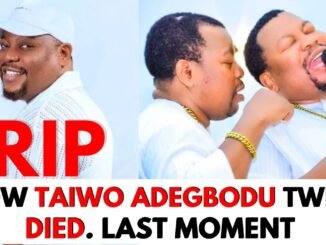 Gospel singer, taiwo adegbodu dead