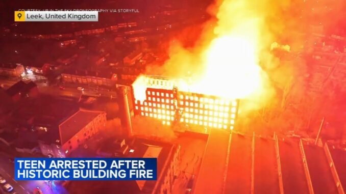 Teen arrested for historic building fire