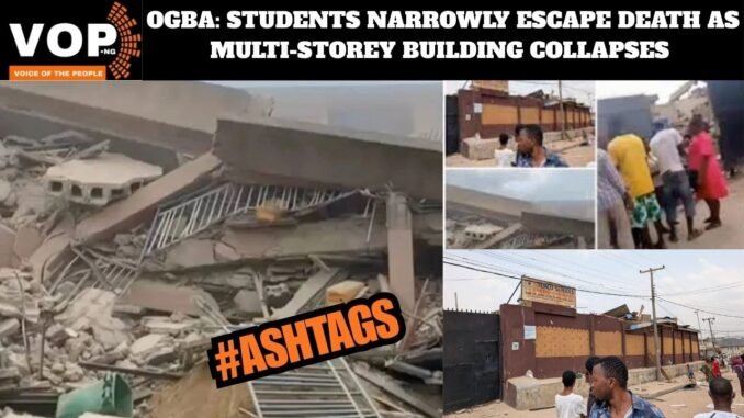 Students flee collapsing school building in Ogba, Lagos