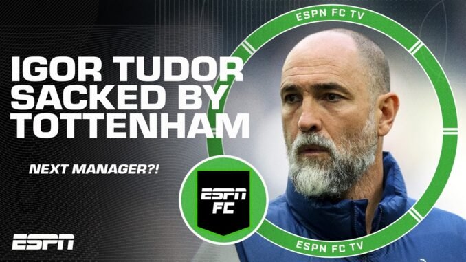 Tottenham sacks Igor Tudor