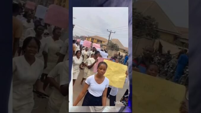 Nursing students protest over tuition fee hike