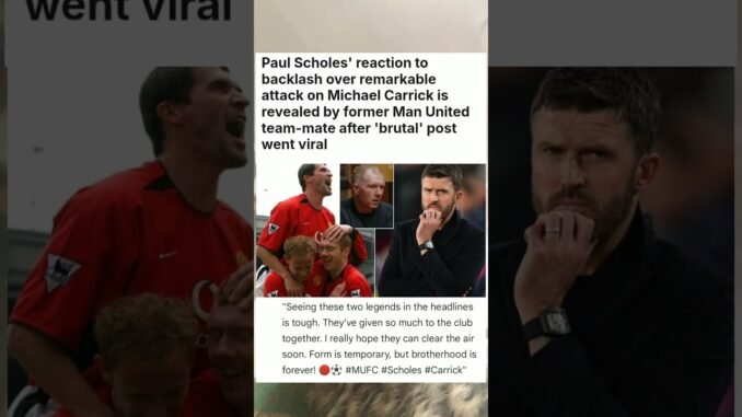 Linekar reacts to scholes and carrick's issue