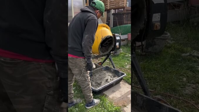 Nigerian wife gifts husband concrete mixer