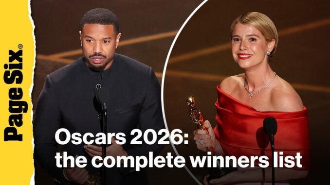 Complete list of winners and nominees for Oscar 2026