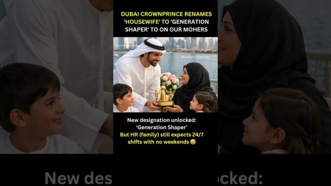 Dubai Crown Prince Coins ‘Generation Shaper