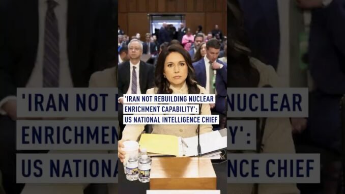 US confirms Iran not rebuilding nuclear programme