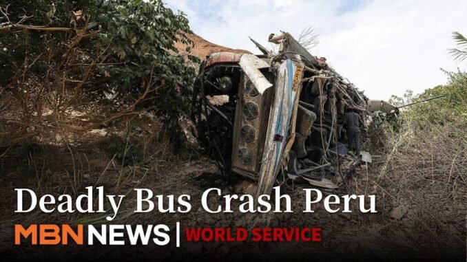 Tour bus crashes in Peru