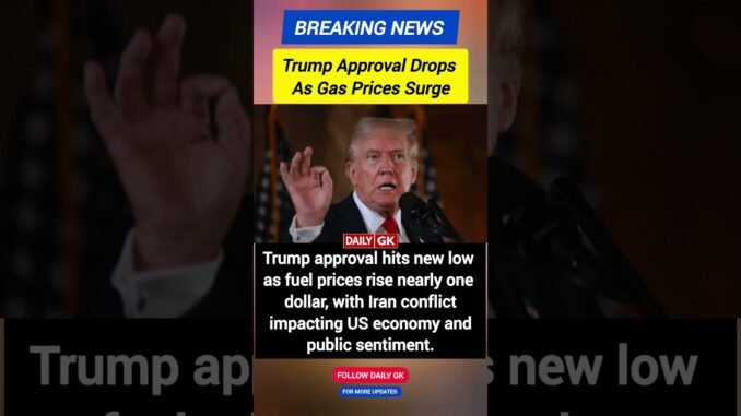 Trump Approval Drops to 36% Amid Fuel Spike