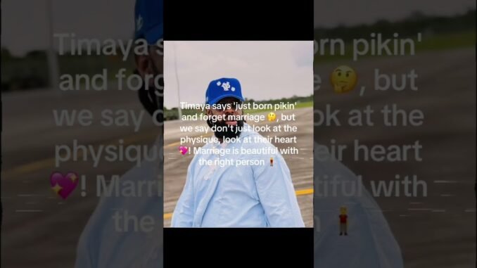 Timaya Advises Nigerian Singles