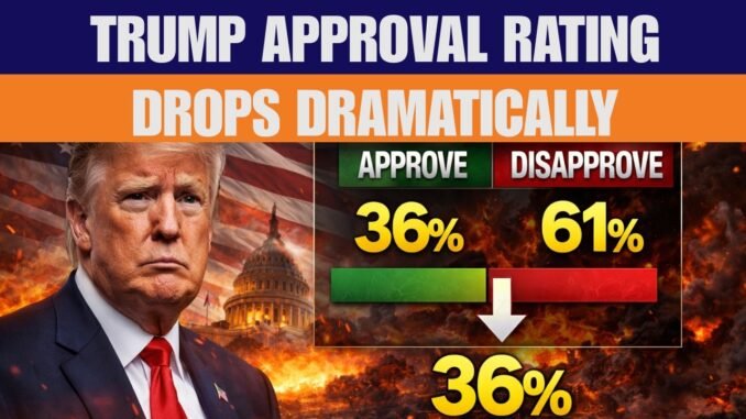 Trump’s rating drops down to 36% as fuel price increase
