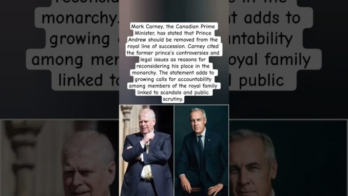 Canadian PM threatens prince Andrew
