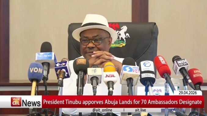 Tinubu allocates Abuja land to 70 Ambassadors