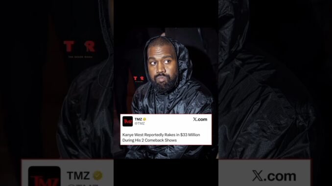 Kanye West two concert earnings headline