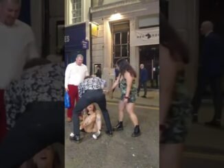 Women fighting at London party