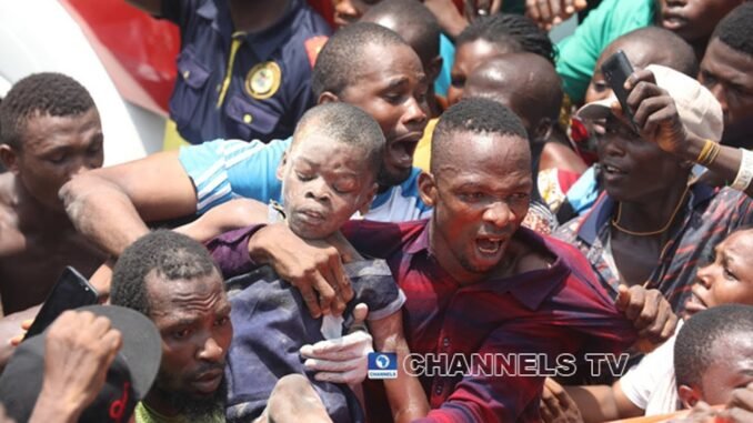 Building collapse rescue in Ilorin