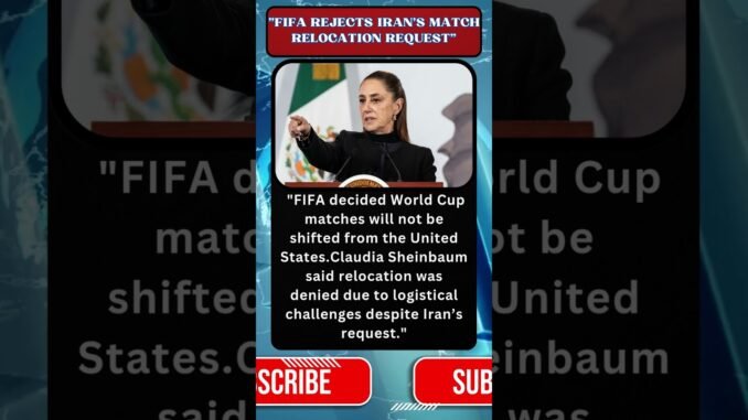 FIFA keeps Iran's World Cup games in America