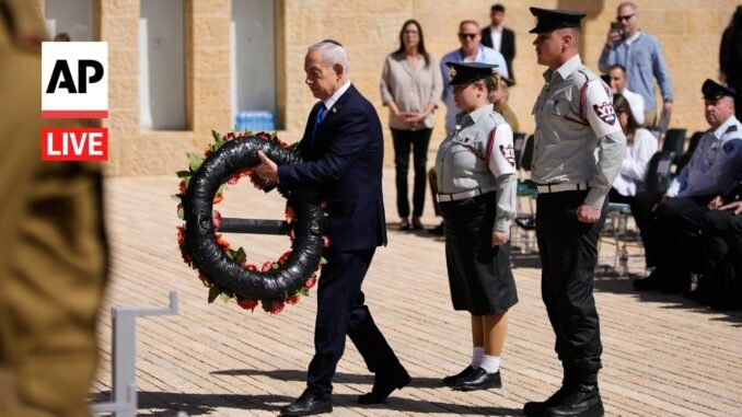 Netanyahu celebrates Iran strike on Holocaust day