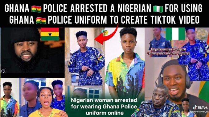 Nigerian wwoman arrested for wearing police uniform online