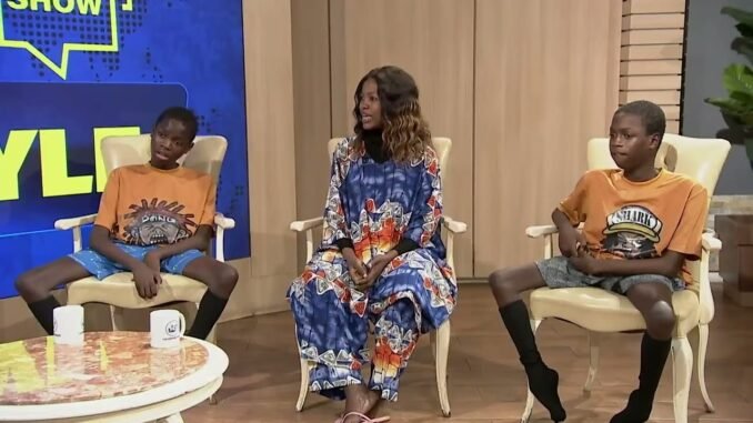 Nigerian broadcaster speaking on TV