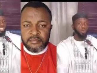 Catholic priest speaking angrily