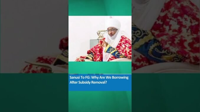 Emir Sanusi asks subsidy question