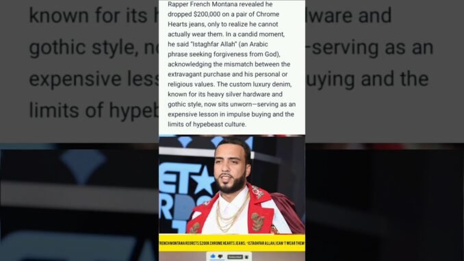 French Montana luxury designer jeans