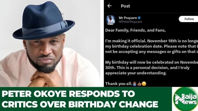 Peter Okoye claims he created PSquare name