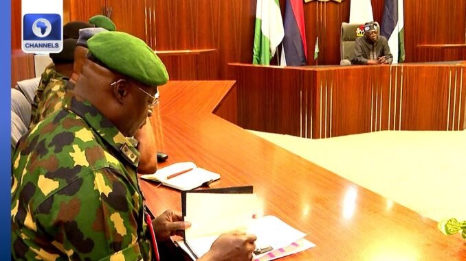 President Tinubu Meets Service Chiefs