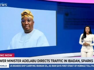 Adelabu seen directing traffic in Ibadan