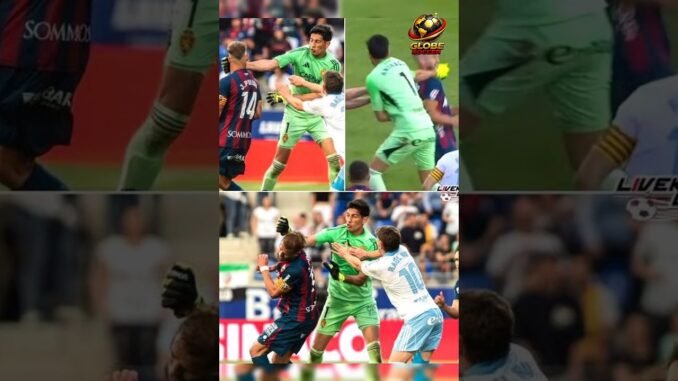 Zaragoza keeper banned 13 games for hitting opponent