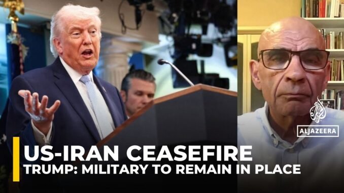 Trump Says US Forces Will Remain Near Iran