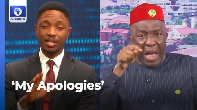 Ex ADC Chairman Ralph Nwosu forced to apologise on Channels TV