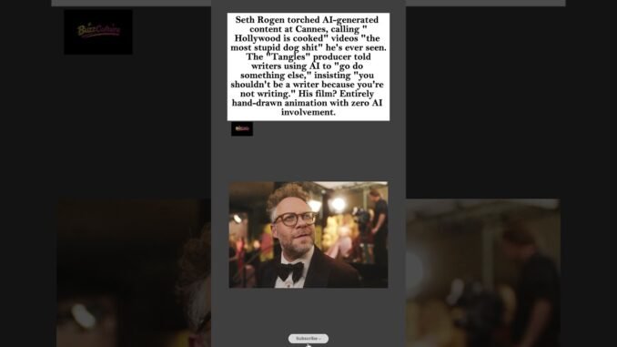 Seth Rogen slams AI Script Writers