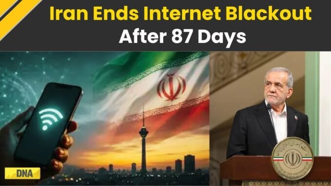 Iran restores internet after 87-day blackout