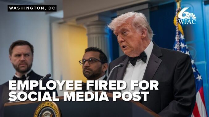 Employee fired after Trump comment
