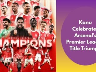 Kanu Nwankwo Celebrates Arsenal