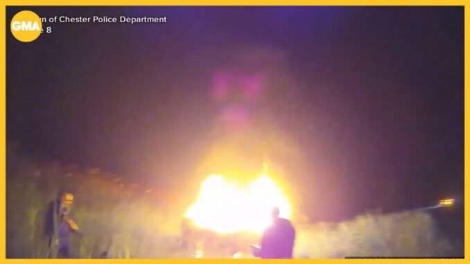 Woman Catches Fire on UK Street