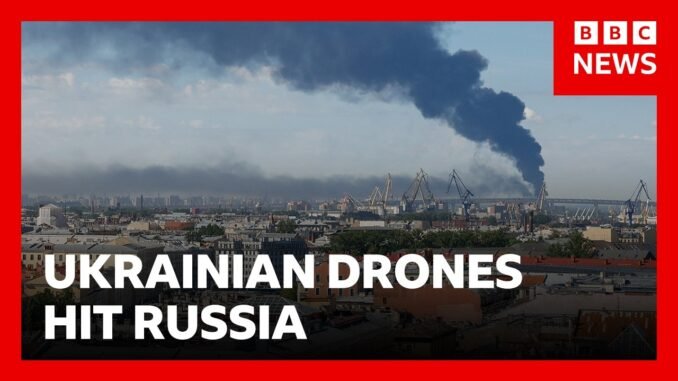 Drones strike Saint Petersburg economic summit