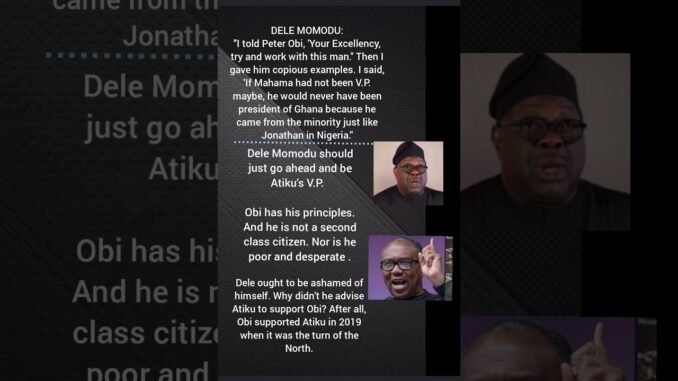 Obi Claims He Outshines Atiku in 2027 Popularity Battle