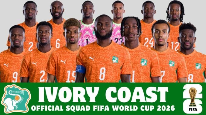 Côte d’Ivoire names the youngest 2026 World Cup squad
