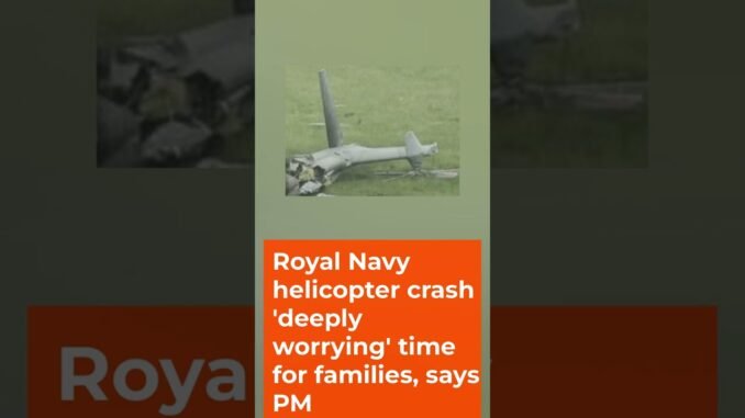 Royal Navy helicopter crashes in Devon