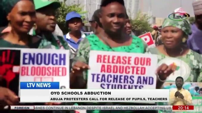 Protest over kidnapped students