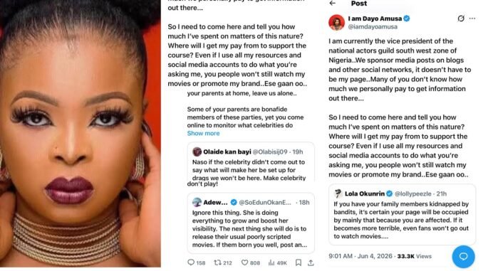 Dayo Amusa clashes with X users online