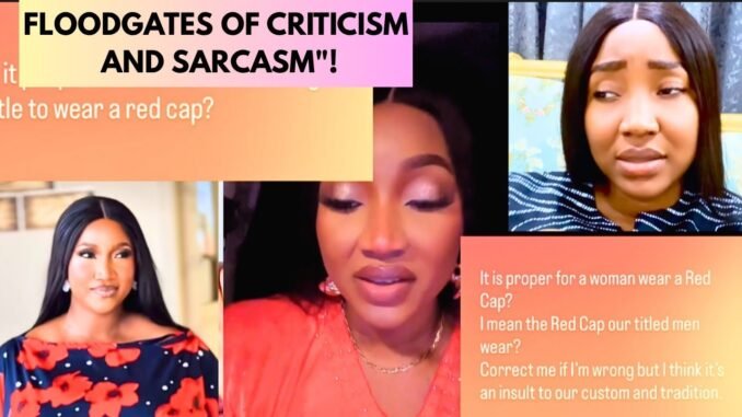 Judy Austin in Igbo red cap attire