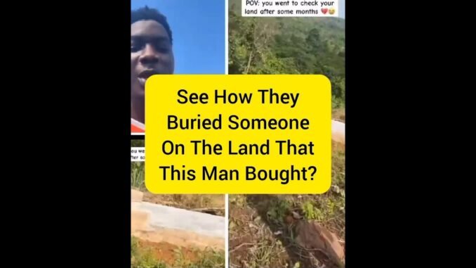 Man shocked at buried remains on land