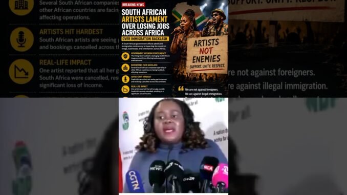 South African artists protest visa issues