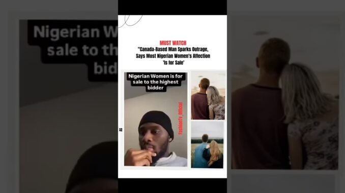 Man claims affection has a price