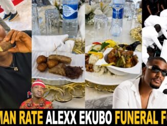 Lady shows funeral meal video